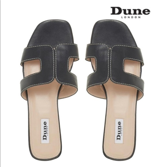 dune black studded sandals